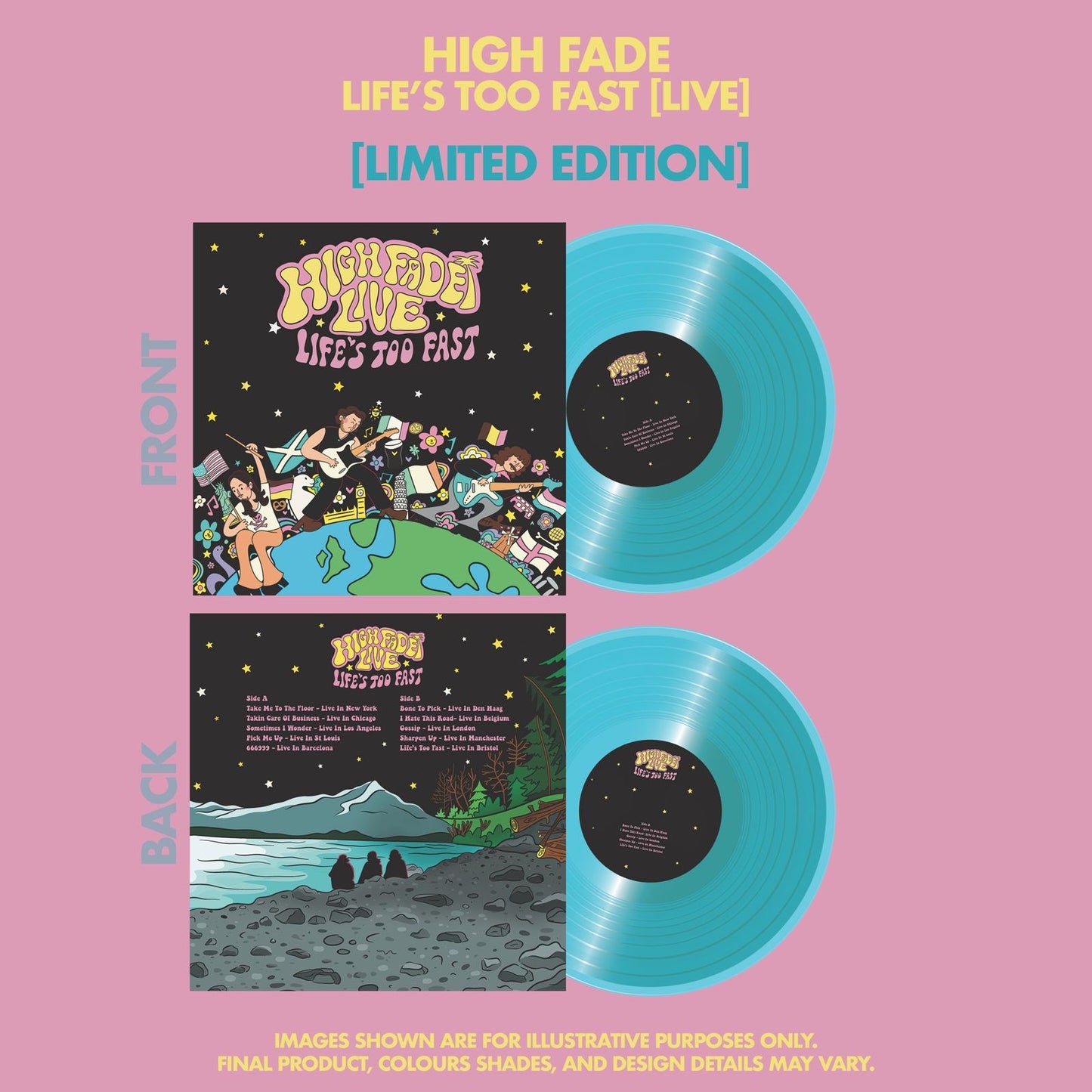 12” Sea Glass Blue Transparent Vinyl