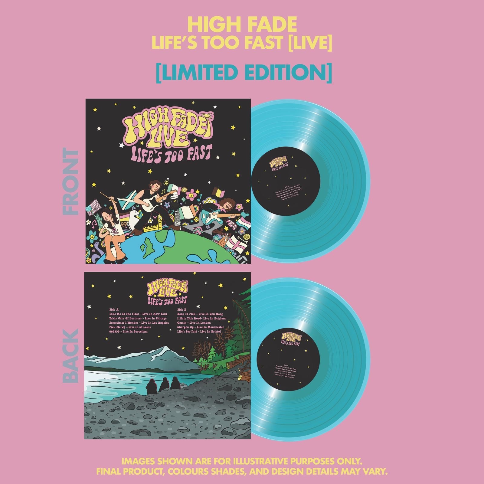 12” Sea Glass Blue Transparent Vinyl