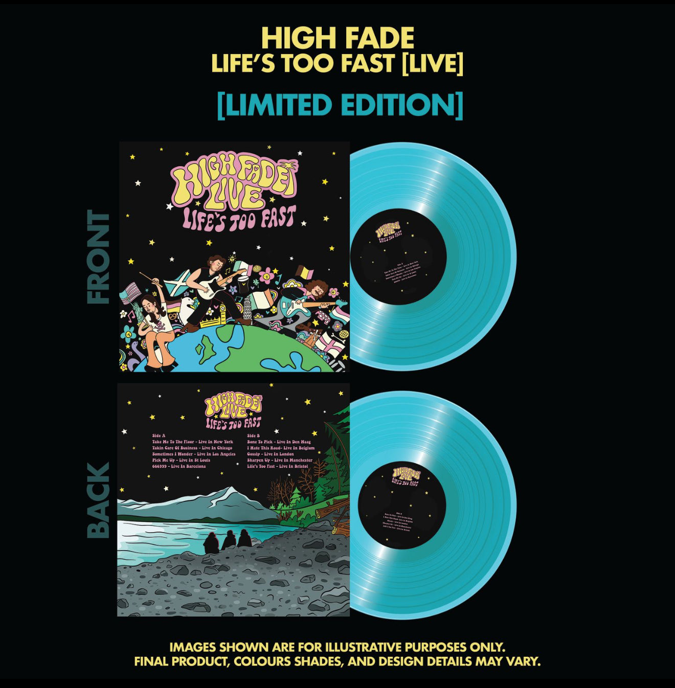 Life’s Too Fast - LIVE Album (Limited Edition Transparent Sea Glass Blue Vinyl.)