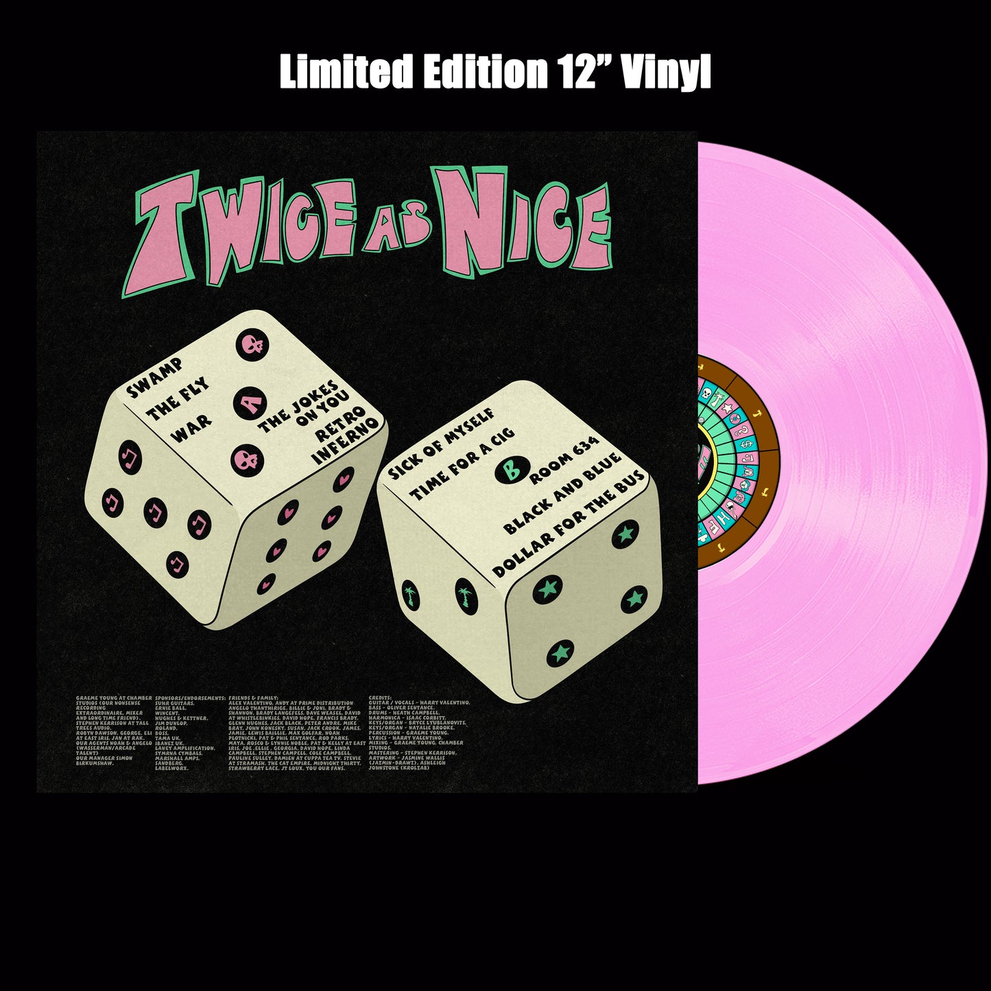 Twice as Nice Limited Edition Vinyl - PINK - Signed By the Band
