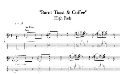 Preview of Burnt Toast & Coffee guitar tabs